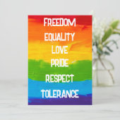 Rainbow Flag Gay Lesbian LGBT Feiertagskarte (Stehend Vorderseite)