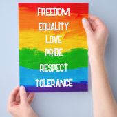 Rainbow Flag Gay Lesbian LGBT Flyer (Hand)