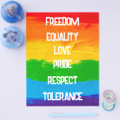 Rainbow Flag Gay Lesbian LGBT Flyer (Einzeln)