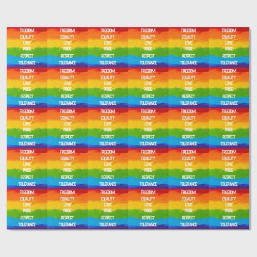 Rainbow Flag Gay Lesbian LGBT Geschenkpapier (Flach)