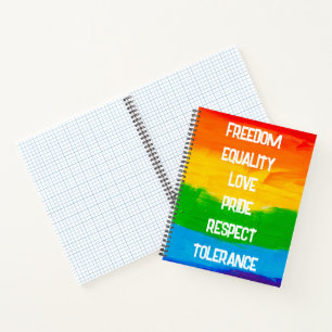 Rainbow Flag Gay Lesbian LGBT Notebook - Prix Notizblock