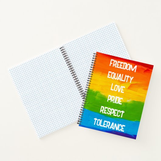 Rainbow Flag Gay Lesbian LGBT Notebook - Prix Notizblock (Innenseite)