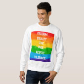 Rainbow Flag Gay Lesbian LGBT Sweatshirt (Vorne ganz)
