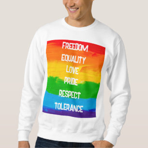 Rainbow Flag Gay Lesbian LGBT Sweatshirt