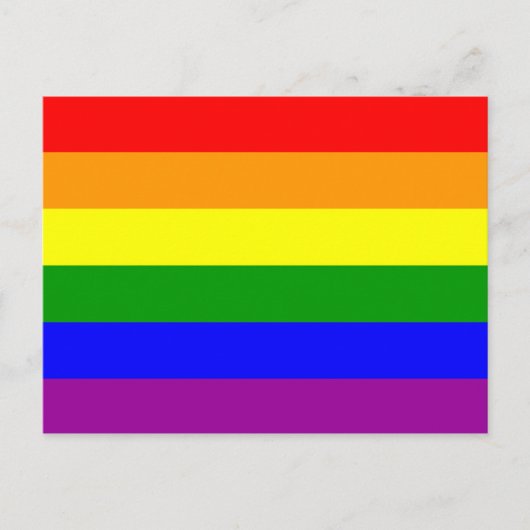 Rainbow Flag Gay Lesbian Pride Postkarte (Vorderseite)