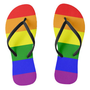 Rainbow Flag Gay Lesbian Prix Badesandalen