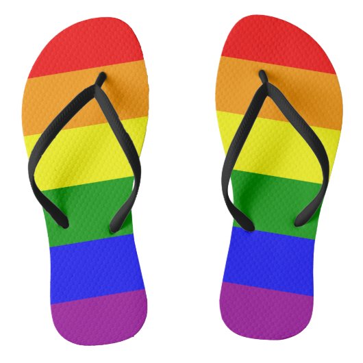 Rainbow Flag Gay Lesbian Prix Badesandalen (Fußbett)