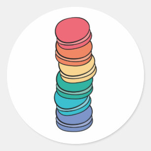 Rainbow Flag Gay Pride Lgbtq Macaron Classic Round Runder Aufkleber