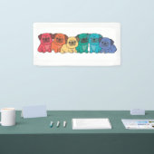 Rainbow Flag Gay Pride Lgbtq Mops Niedlich Hunde Banner (Messe)