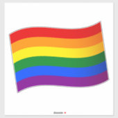 Rainbow Flag Gay Pride LGBTQ out und stolz Aufkleber (Blatt)