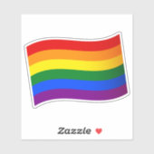 Rainbow Flag Gay Pride LGBTQ out und stolz Aufkleber (Blatt)