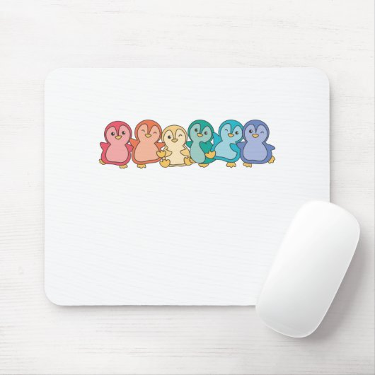 Rainbow Flag Gay Pride Lgbtq Penguin Niedlicher Pi Mousepad (Mit Mouse)