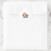 Rainbow Flag Gay Pride Lgbtq Penguin Niedlicher Pi Runder Aufkleber (Tasche)