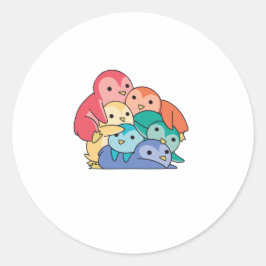 Rainbow Flag Gay Pride Lgbtq Penguin Niedlicher Pi Runder Aufkleber