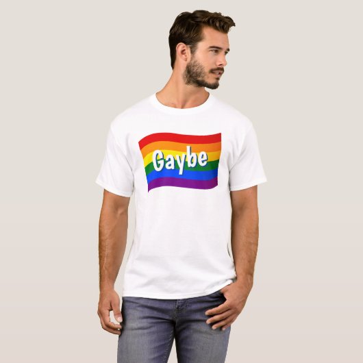 Rainbow Flag Gaybe Kind homosexueller Eltern T-Shirt (Vorne ganz)