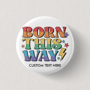RAINBOW FLAG GEBOREN DIESE ART RETRO ÄSTHETIK '80 BUTTON