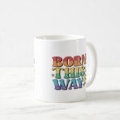 RAINBOW FLAG GEBOREN DIESE ART RETRO ÄSTHETIK '80 KAFFEETASSE (VorderseiteRechts)