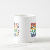 RAINBOW FLAG GEBOREN DIESE ART RETRO ÄSTHETIK '80 KAFFEETASSE (Mittel)