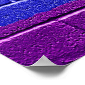 Rainbow Flag Grunge Brick Wall Poster (Ecke)