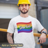 Rainbow Flag hinzufügen LGBTQ für Ihren Text-Gay P T-Shirt