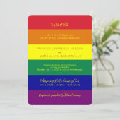 Rainbow-Flag-Hochzeit Einladung (Stehend Vorderseite)