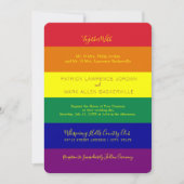 Rainbow-Flag-Hochzeit Einladung (Vorderseite)