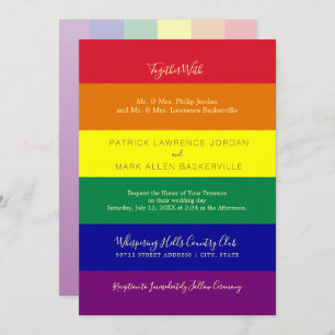 Rainbow Flag Hochzeit Einladung