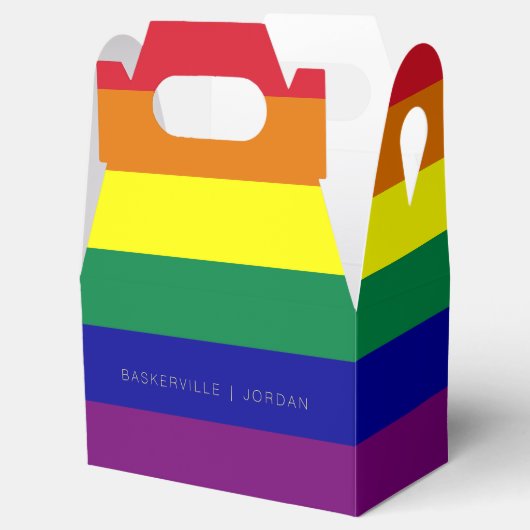 Rainbow-Flag-Hochzeit Geschenkschachtel (Geöffnet)