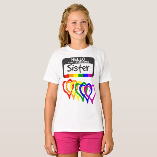 Rainbow Flag Hörgeräusch-Abzeichen T-Shirt (Vorne ganz)