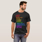 Rainbow Flag Human Rights Womens & Gay Rights LGBT T-Shirt (Vorne ganz)