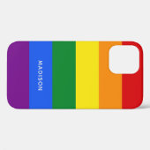 Rainbow Flag individuelle Name Case-Mate iPhone Hülle (Rückseite (Horizontal))