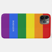 Rainbow Flag individuelle Name Case-Mate iPhone Hülle (Rückseite (Horizontal))