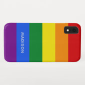 Rainbow Flag individuelle Name Case-Mate iPhone Hülle (Rückseite (Horizontal))