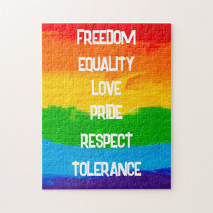 Rainbow Flag LGBT Jigsaw Puzzle - Pride Gift Idea