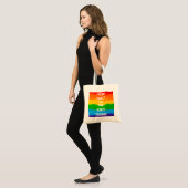 Rainbow Flag LGBT Tote Bag - Tasche mit Fahne (Vorderseite (Model))