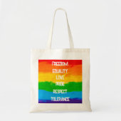 Rainbow Flag LGBT Tote Bag - Tasche mit Fahne (Vorne)