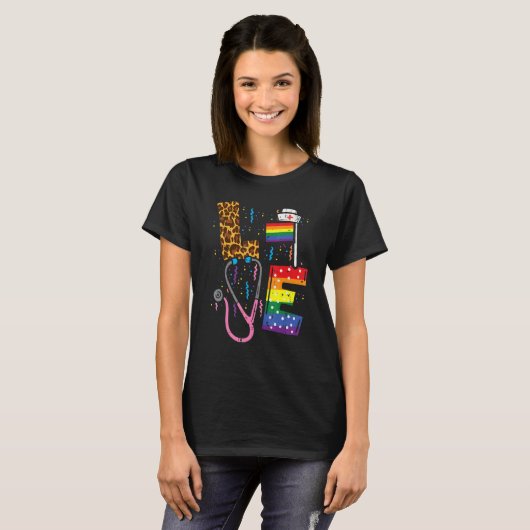 Rainbow Flag Liebe Nurse Rn Scrub Top Lgbt Pride M (Vorne ganz)