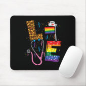 Rainbow Flag Liebe Nurse Rn Scrub Top Lgbt Pride M Mousepad (Mit Mouse)