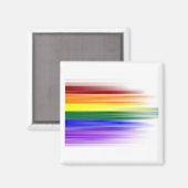 Rainbow Flag Magnet (Square) (Vorderseite/Rückseite)