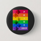 Rainbow-Flag mit geometrischer Herkunft Button (Vorderseite)