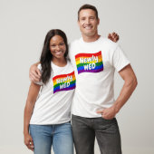 Rainbow Flag Neu verheiratete schwule Hochzeit T-Shirt (Unisex)