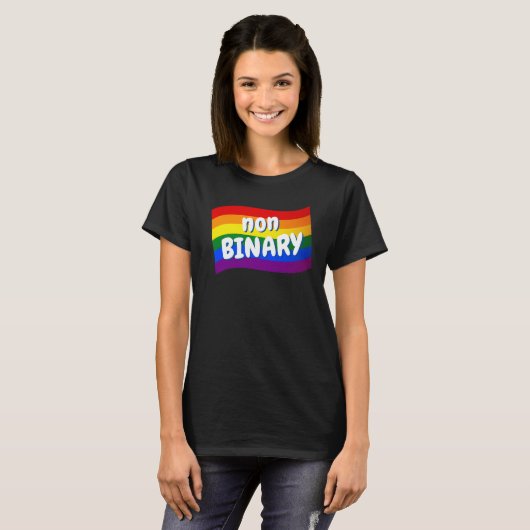 Rainbow Flag Nicht binärer LGBT LGBT LGBTQ-Stolz T-Shirt (Vorne ganz)