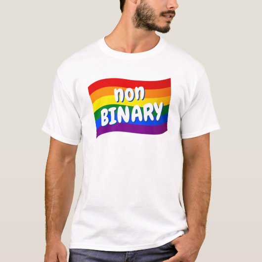 Rainbow Flag Nicht binärer LGBT LGBT LGBTQ-Stolz T-Shirt (Vorderseite)