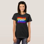 Rainbow Flag Paris Frankreich Gay Pride LGBT LGBTQ T-Shirt (Vorne ganz)