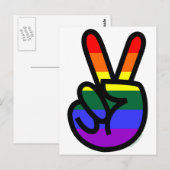 Rainbow Flag Peace Postkarte (Vorne/Hinten)