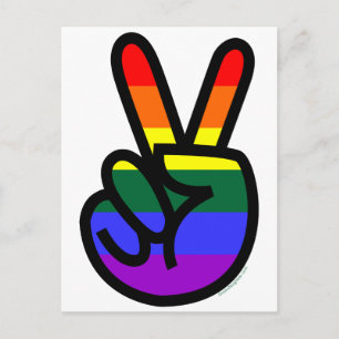 Rainbow Flag Peace Postkarte