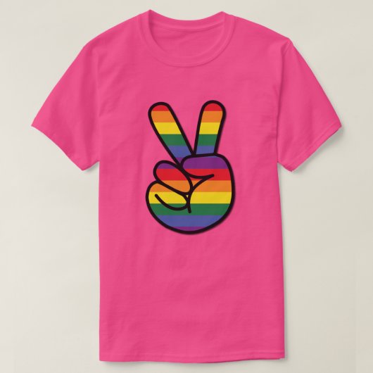 Rainbow Flag Peace T - Shirt (Design vorne)