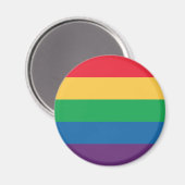 Rainbow Flag Pride Button Magnet (Vorderseite/Rückseite)
