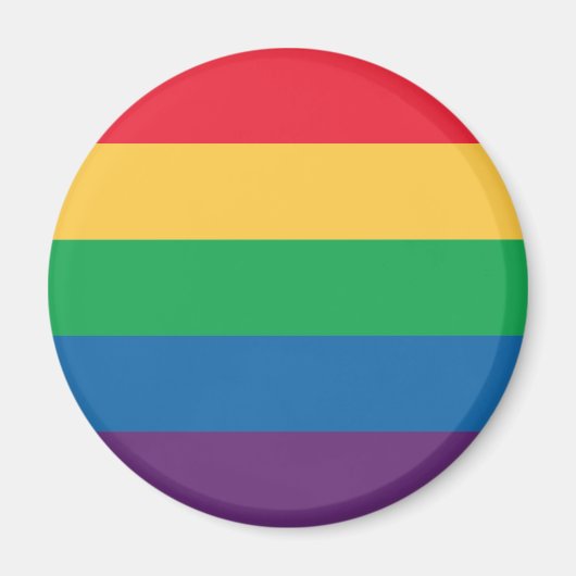 Rainbow Flag Pride Button Magnet (Vorne)