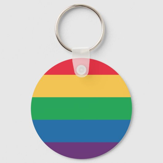 Rainbow Flag Pride Button Schlüsselanhänger (Vorderseite)
